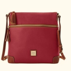 ❤️HP❤️D&B "LARGE" Wine Pebble Grain Tassle Crossbody Bag NWT